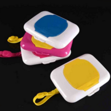 휴대용 물티슈 케이스 외출용 유아 보관함 아기 물티슈 케이스 여행용 캠핑용 수납 고무, 티슈박스로즈G01112