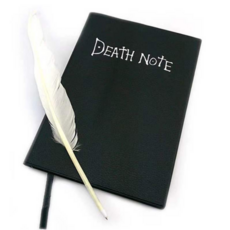 레이지데이즈 데스노트 깃털펜 포함 공책 비밀 책 쓸모없는 쓸데없는 웃긴 신박한 재미있는 선물, 레이지데이즈 데스노트 1세트, 블랙, 1개