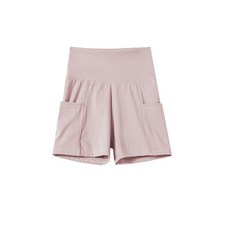 【OniWear】三分薄款蜜桃臀高腰口袋鯊魚褲/打底褲 普拉提安全褲 瑜珈褲 運動legging