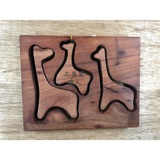 工具家達人 紅檀香木幸福之家長祿陣 小朋友玩具 填空遊戲 原木 邊緣磨光滑, 1個