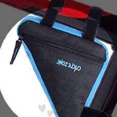 자전거용 프레임장착 삼각형 수납가방 방수처리 사이클링 라이딩 휴대용 소지품보관, 1개, 파랑