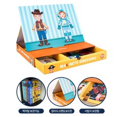 옷 갈아입기 자석놀이 상상력 장난감 냉장고 3세 키즈, 1개