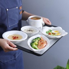 뚜껑있는 찜그릇 포함 1인용 도자기 식기세트 상차림, 2. 화이트 0