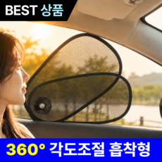 루브론 스윙가드 운전석 차량 햇빛 가리개 흡착식 각도조절, 1개, 블랙메쉬