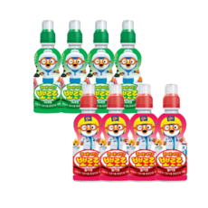 팔도 뽀로로 딸기맛4개 사과맛4개, 1개, 235ml