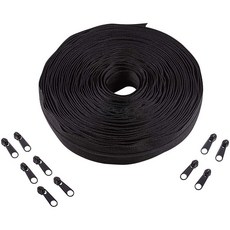 지퍼 부품 세트 의류 액세서리 옷 만들기 재봉 소품, 검정색4