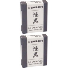 러 만년필용 초미립자 안료 카트리지 잉크 극흑 2상자 13-0604-120