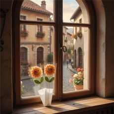 데일리셀렉션 해바라기 뜨개질 해바라기꽃다발