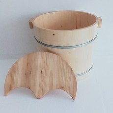 휴대용 히노끼 족욕통 족욕기 가정용 족욕 바스켓 편백나무 발지압 마사지 발욕조 발찜질, 1개, 19. 뚜껑이있는30CM배럴