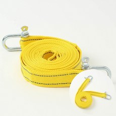 U자형 자동차 견인로프 고강도 견인고리 5톤 5m 노랑, 1개, 1개