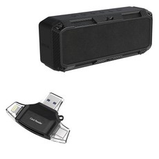 BoxWave Raycon 임팩트 스피커와 호환되는 스마트 가젯 - AllReader SD 카드 리더기 microSD 리더기 컴팩트 USB 제트 블랙 138561, BoxWave Raycon 임팩트 스피커와 호환되는 스