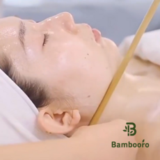 뱀부 마사지스틱 뱀부테라피 대나무 얼굴 목 마사지 봉 30cm, 브라운, 1개
