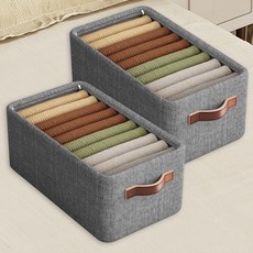 디모어 베이직 모던 수납 박스 투명창 옷정리함 기본형, 그레이, 2개, 대형