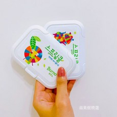 韓國Sprinkle濕紙巾蓋多件組 韓國可洗式濕紙巾蓋 重複黏貼濕紙巾盒蓋, 花色隨機三入, 1套