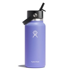 하이드로 플라스크 와이드 플렉스 스트로캡 보틀 946ml 스틸 바이올렛, 946.4ml(32온스), 젤리 그린