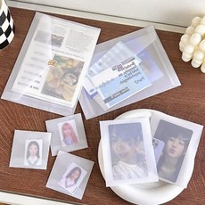 증명사진 봉투 포토카드 트레이싱 트레이싱지 셀프 슬리브 트레싱지 증명사진 청첩장 편지 반투명 12.5x17.5 트레싱