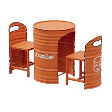 드럼통 테이블 깡통 포장마차 철제 술집 고기집 연탄, 오렌지레드