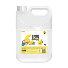 행복한주 뽀송뽀송 버블 핸드워시 레몬향 4L 손세정제 리필용 대용량, 1개