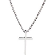 現貨 ins項鍊 十字架項鍊純銀項鍊 男生項鍊 女生銀項鍊 鈦鋼項鍊 復古項鍊 韓國項鍊 甜酷暗黑風項鏈 黑色白色E83