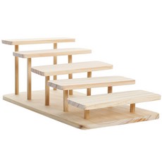 高低面木製展示架 眼鏡架 置物架 花架 文創市集 擺攤 商品陳列 公仔 多層 層架 多尺寸, 三層