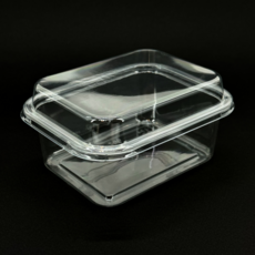 정담 높은뚜껑 직사각 보틀케이크 용기 400ml PET, 50개입, 투명