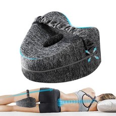 Vertdens 다리 베개 옆으로 자는 분들을 위한 무릎 수면용 수면을 쿠션 다리 등 통증 완화에 적합 115646, 회색