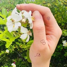 로랑마켓 심플 포인트 타투스티커 판박이문신 할로윈코스튬 스티커문신