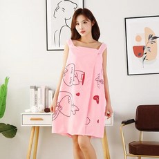 비치 타월은 부드럽고 건조성이며 흡이 뛰어납니다 목욕 타월 슬링 홈 스커트, 1개, 2. 핑크