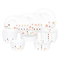 코렐 꽃솜 원형 6인 식기세트, 혼합색상, 식기 24p, 1세트