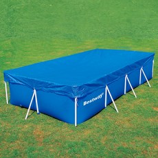 BW 58107 사각 기둥 풀장 덮개 410cm풀장덮개물풀장, 블루, 1개