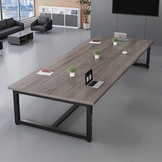 사무실 회의실 사각 회의 테이블 상담 세미나 연수용 책상, 그레이 상판+블랙 다리