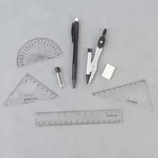 컴파스 컴퍼스 자 각도기 세트pys1582, 1개