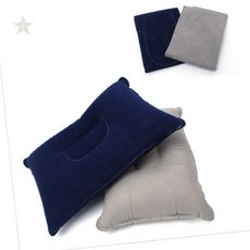 휴대용 접이식 풍선베개 여행용 목베개 캠핑 차량용 에어쿠션 낮잠 수면 침구, 1개, 그레이