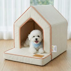 PAWZ Road 실내 냉감 강아지 집 고양이 숨숨집 쿨링 애견 텐트 하우스, 1개, 베이지