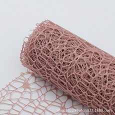 韓式提花網花束包裝材料DIY材料包-圓心網鮮花禮品包裝紗網 (臺灣出貨), 韓式提花網【卡其】50CM*5Y/捲
