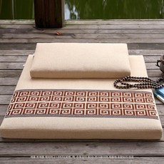 명상 좌식 방석 두꺼운 절방석 가정용 명상쿠션 좌식쿠션, 커피 컬러 리턴 패턴 평판