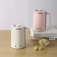 跨境電熱杯小養生杯電燉杯便攜燒水杯辦公室智能煮茶器歐規美規, 象牙白:美規插頭【全英包裝】