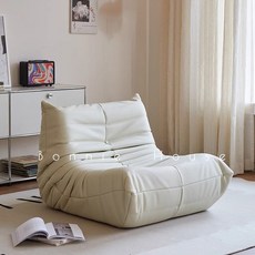 1인용 리클라이너 소파 편안한 패브릭 소파 침실 거실 발코니 다용도 안락의자, 오프 화이트 2인용 좌석