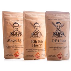 Klaus grillt OFA 러브 + 매직 더스트 립 후라 - 클라우스 그릴트 제품 3개 세트 각각 250g, 1개