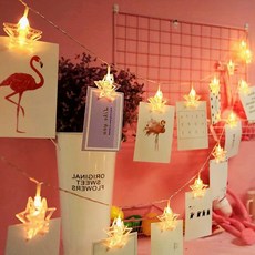 핼로윈 20구 실내장식 3M LED줄전구 인테리어 별모양 루프탑 35190EA 1(ea), 색상, 1개