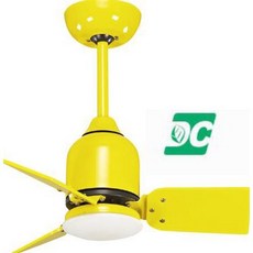 DC吊扇 附LED燈與遙控器, 炫黃