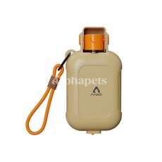 Alphapets 寵物外出餵食兩用杯 460ml 寵物水壺 寵物飲水器 遛狗必備, 咖啡色, 1個