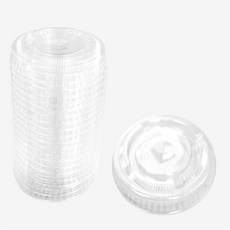 주롱코롱 일회용 아이스컵 뚜껑 평면형 20p 투명아이스컵