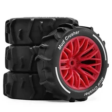 Arrma 1/14 타이푼 그롬 소형 모래 굴착 스노우 비치, 03 빨간