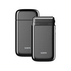 聲寶 SAMPO 名片型雙刀頭電鬍刀 刮鬍刀 輕巧便攜 無線設計, 黑色, EA-Z2002ML