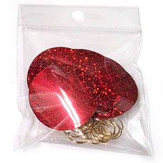 Bead 공예재료 스팽글 비즈+O링 (50장+50개) 한세트 컬러선택, 레드홀로그램, 1개