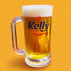 켈리 맥주잔 500cc 생맥주컵 유리 얼음맥주 업소용 호프집 냉동 하이트진로, 1개