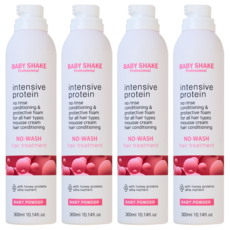 베이비쉐이크 노워시 트리트먼트 베이비파우더향 대용량, 4개, 300ml
