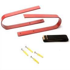 픽유아 팡쿠 벽걸이 스노우보드 거치대 스케이트보드 랙 롱보드, 2. 레드, 1개