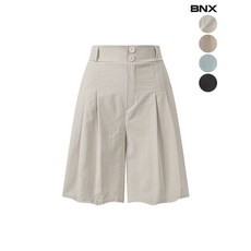 BNX 여성 핀턱 플레어 하프 팬츠 439552